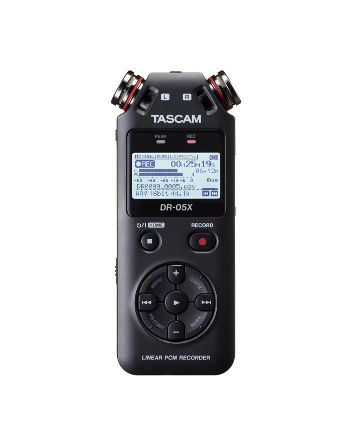 Tascam DR-05X - Przenośny rejestrator cyfrowy z interfejsem USB  zapis na karcie pamięci microSD główny