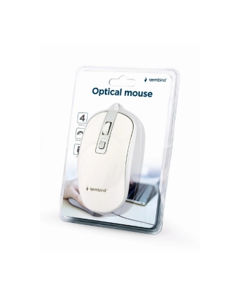 GEMBIRD MYSZ MUS-4B-06-WS OPTYCZNA 1200DPI USB BIAŁO-SREBRNA