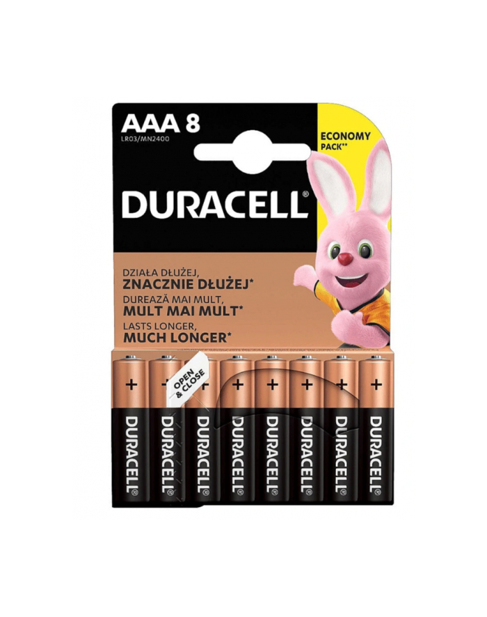 Zestaw baterii alkaliczne Duracell (x 8) główny