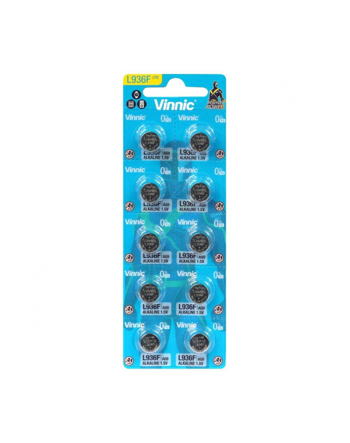 VINNIC BATERIE ALKALICZNE GUZIKOWE MINI G9/AG9/LR936 BLISTER 10 SZTUK L936F główny