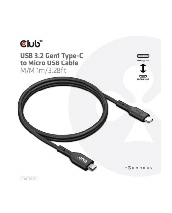 club 3d Club3D CAC-1526 USB TYPE C 32 GEN 1 TO USB MICRO CABLE 1M/328FT BIDIRECTIONAL nr 2