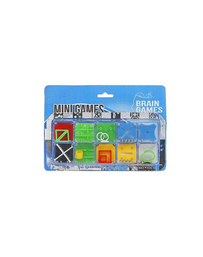 Gry logiczne mini labirynt 10szt 621185 Hipo główny