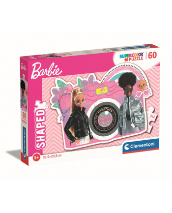 Clementoni Puzzle 60el Barbie shaped kształtowe 26067