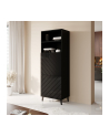 cama meble Witryna ABETO 60x40xH176 5 czarny/czarny połysk - nr 6