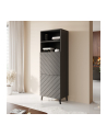 cama meble Witryna ABETO 60x40xH176 5 grafit/grafit połysk - nr 7