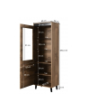 cama meble Witryna NORD 60x38x182 5 dąb wotan/antracyt - nr 8