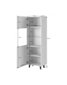 cama meble Witryna PAFOS 60x40x182 czarny mat - nr 6
