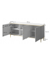 cama meble Komoda GLAMOUR 180x40x75 5 czarny mat + złoty - nr 8