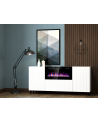 cama meble Komoda PAFOS z kominkiem elektrycznym 180x42x82 biały mat - nr 3