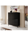 cama meble Regał ABETO 100 5x40xH121 5 czarny/czarny połysk - nr 6