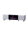 cama meble Szafka RTV PAFOS EF z kominkiem elektrycznym 180x42x49 biały mat - nr 1
