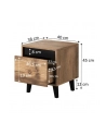 cama meble Szafka nocna NORD 2szt 40x38xH45 dąb wotan/antracyt - nr 4