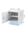 cama meble Szafka nocna QIU 2szt 46x41 5xH53 czarny połysk/czarny połysk - nr 8