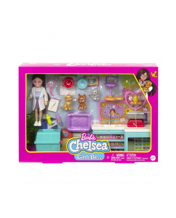 Barbie Chelsea Weterynarz + lalka HGT12 p4 MATTEL