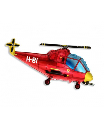 Balon foliowy 24''; FX - '';Helikopter''; czerwony Godan