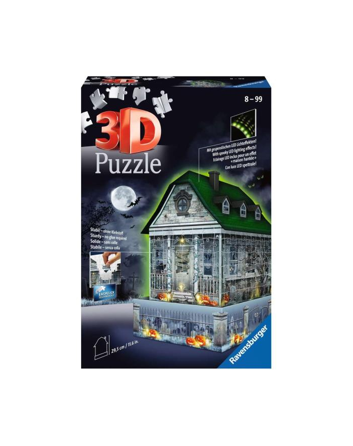 Puzzle 3D 216el Nawiedzony dom świecący w ciemności 112548 Ravensburger główny