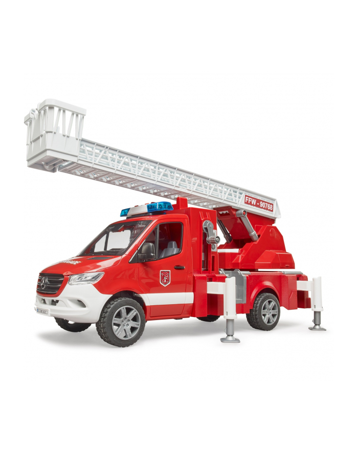 Mercedes Sprinter Straż pożarna z drabiną obczerwonyową, pompą i modułem światło + dźwięk 02673 BRUD-ER główny