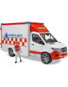 Mercedes Sprinter Ambulans z figurką ratownika edycznego i modułem światło + dźwię 02676 BRUD-ER - nr 3