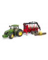 Traktor John Deere 7R 350 z przyczepą wraz z żurawiem i 4 balami drzewa 03154 BRUD-ER - nr 1