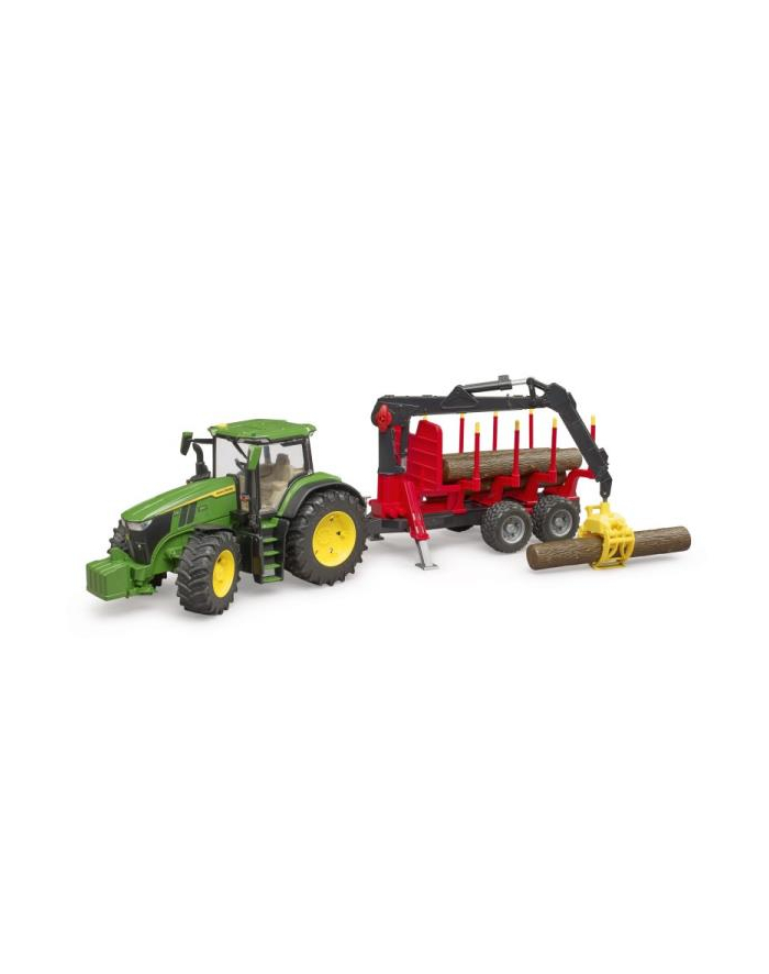 Traktor John Deere 7R 350 z przyczepą wraz z żurawiem i 4 balami drzewa 03154 BRUD-ER główny