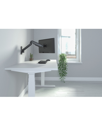 digitus Uchwyt ścienny pojedynczy, 1xLCD, max. 32', max. obciążenie 9kg, ze sprężyną gazową, obczerwonyowy nr 1