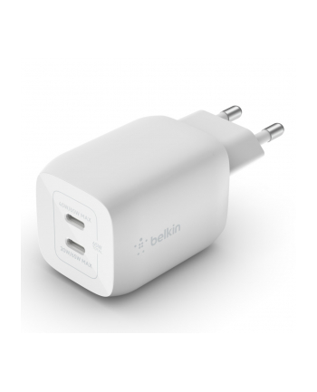 belkin Podwójna ładowarka ścienna USB-C GaN z PPS 65 W Biała