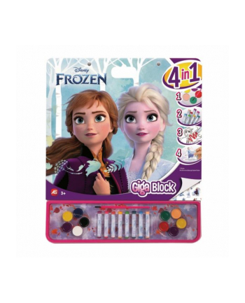 pulio Giga Blok 4w1 Zestaw artystyczny Kolorowanka Frozen kredki farby