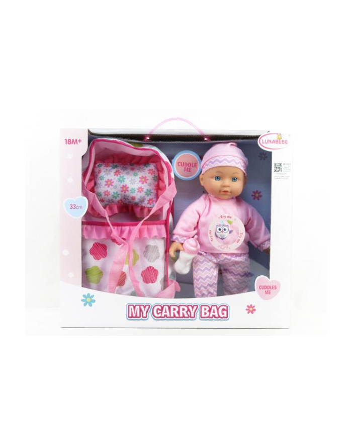 Lalka bobas 32cm z butelką nosidełkiem i dźwiękiem BLAL9130 BIGTOYS główny