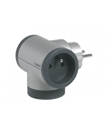 legrand Rozgałęźnik obczerwonyowy 2x2P+Z, USB A+C - aluminium/grafitowy