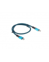 lanberg Kabel USB-C M/M USB4 0.5m 100W 8K 60HZ czarno-niebieski - nr 18
