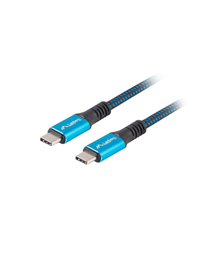 lanberg Kabel USB-C M/M USB4 0.5m 100W 8K 60HZ czarno-niebieski główny