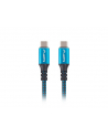 lanberg Kabel USB-C M/M USB4 0.5m 100W 8K 60HZ czarno-niebieski - nr 9