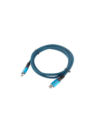 lanberg Kabel USB-C M/M USB4 1.2m 100W 8K 60HZ czarno-niebieski