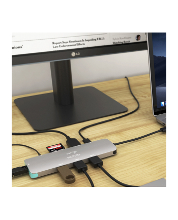 dicota Stacja dokująca USB-C Przenośna 8-in-1 4K HDMI PD 100W