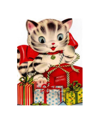 ju-piter Diamentowy obraz Kot z prezentami