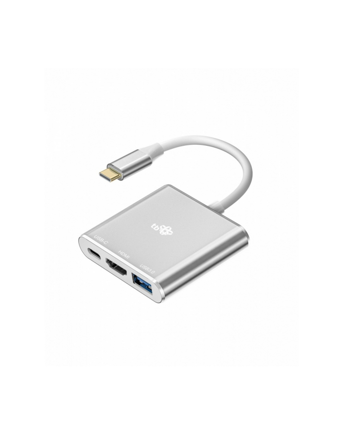 tb Adapter USB C 3w1 - HDMI, USB, PD srebrny główny