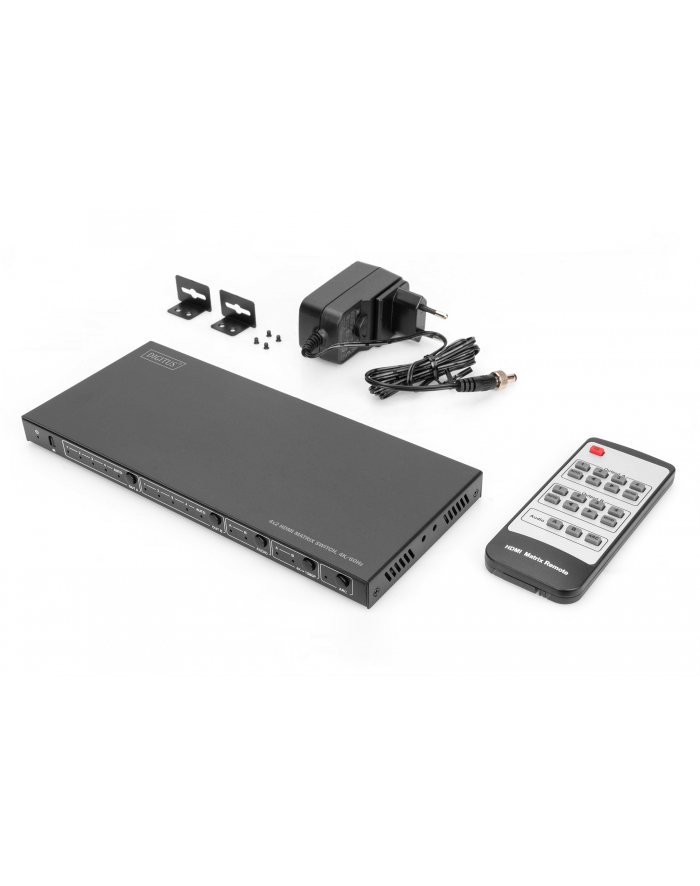 DIGITUS 4x2 HDMI Matrix Switch 4K/60Hz Scaler EDID ARC HDCP 2.2 18Gbps główny