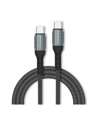 qoltec Kabel USB 2.0 typ C | USB 2.0 typ C 100W | QC 3.0 | PD | 1m |    Czarny