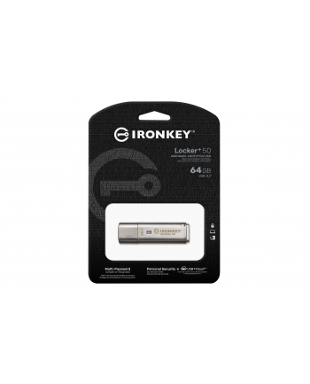 kingston Pendrive 64GB IronKey Locker+ 50 AES Encrypted USB to Cloud nr 2