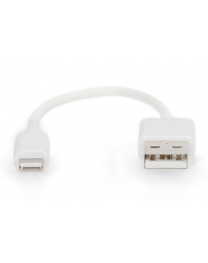 DIGITUS USB-A to lightning MFI C89 0.15m Data and charging cable Kolor: BIAŁY 5V 2.4A główny