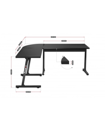 Biurko gamingowe Huzaro Hero 60 Black