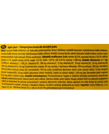 Josera JosiDog Agilo Sport karma sucha dla psa 15kg