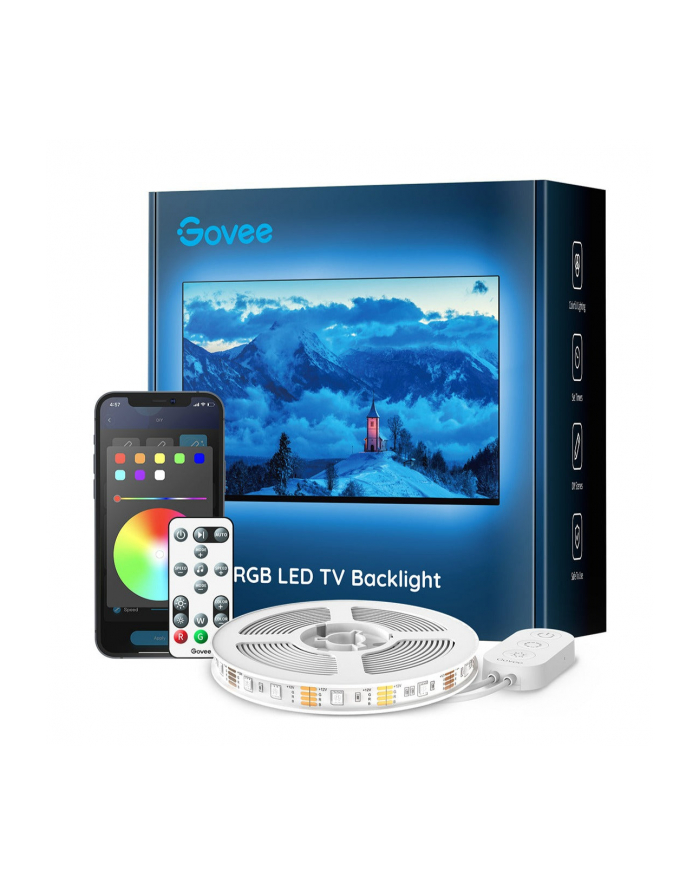 Govee H6179 TV backlight; Taśma LED; dla TV 46-60 cali  Bluetooth  RGB główny