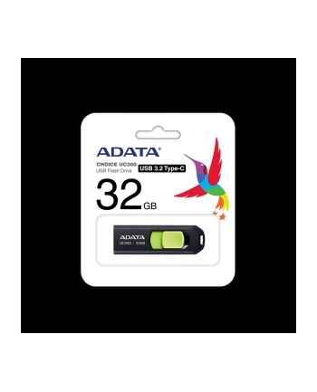 ADATA FLASHDRIVE UC300 32GB USB 32 BLACK'GREEN