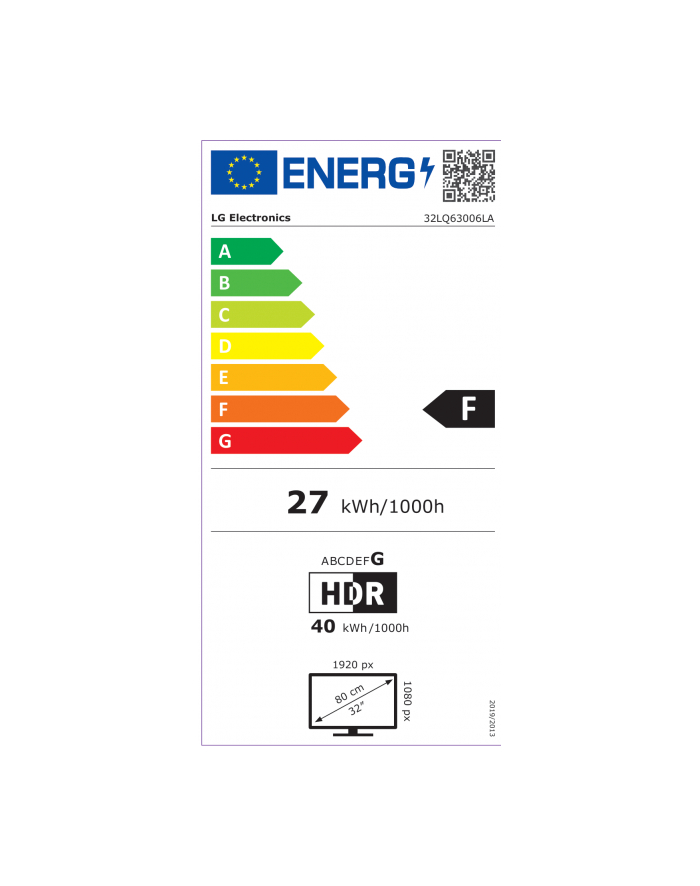Telewizor 32  LG 32LQ63006LA (FHD HDR DVB-T2/HEVC SmartTV) główny
