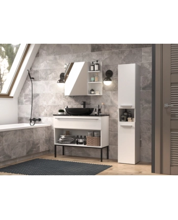 top e shop Szafka łazienkowa NEL III 31x30xH174 biel mat