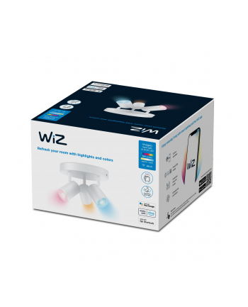 WiZ IMAGEO 3x adjustable spot round plate, LED light (Kolor: BIAŁY)