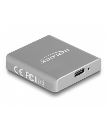 DeLOCK USB Type-C Card Reader for SD Express (SD 7.1) memory cards, card reader (aluminium)