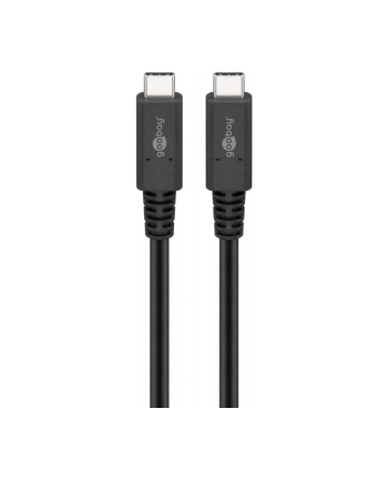 Goobay USB-C cable USB 4.0 generation 3x2 (Kolor: CZARNY, 0.8 meters)