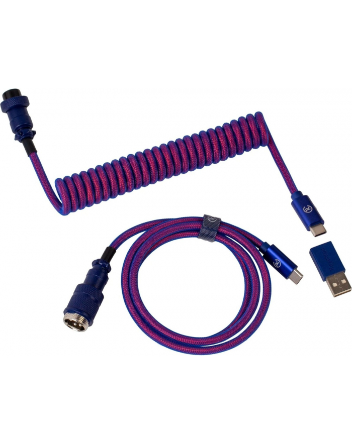 Keychron Premium Coiled Aviator Cable (purple, 1.08 m, straight plug) główny